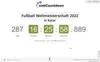 Countdown zur Fußball WM 2022 in Katar